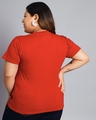 Shop Women's Red Typography Plus Size T-shirt-Design
