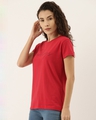 Shop Women's Red Typography T-shirt-Design