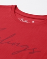 Shop Women's Red Typography T-shirt-Full