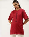 Shop Women's Red Typography T-shirt-Front