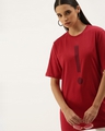 Shop Women's Red Typography T-shirt-Full