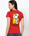 Shop Women's Red Typography Slim Fit T-shirt-Design