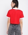 Shop Women's Red Typography Crop Polo T-shirt-Design