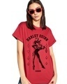 Shop Women's Red Unpredictable Graphic Printed Boyfriend T-shirt-Front