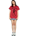 Shop Women's Red Unpredictable Graphic Printed Boyfriend T-shirt-Full