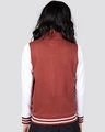Shop Women's Red & White Color Block Varsity Bomber Jacket-Design
