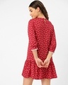 Shop Women's Red & White Polka Dots Print Drop Waist Dress-Design