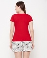 Shop Women's Red & White Printed T Shirt & Shorts Set-Full