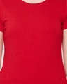 Shop Women's Red & White Printed T Shirt & Shorts Set