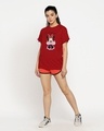 Shop Women's Red Yes Ignoring You Graphic Printed T-shirt-Design