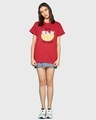Shop Women's Red Easy Peasy Lemon Squeezy Graphic Printed Boyfriend T-shirt-Design