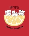 Shop Women's Red Easy Peasy Lemon Squeezy Graphic Printed Boyfriend T-shirt-Full
