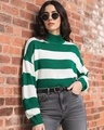 Shop Women's Rolling Hills Striped Oversized Crop Sweater-Front