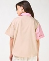 Shop Women's Romance Rose & Beige Pink Panther Graphic Printed Oversized Shirt-Design