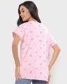 Shop Women's Rose Shadow All Over Panda Printed Boyfriend T-shirt-Design