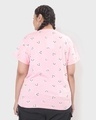 Shop Women's Rose Shadow All Over Panda Printed Plus Size Boyfriend T-shirt-Design