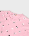 Shop Women's Rose Shadow All Over Panda Printed Plus Size Boyfriend T-shirt