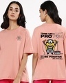 Shop Women's Rose Shadow Think Like a Pro Typography Oversized Fit T-shirt-Front