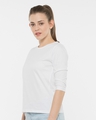 Shop Women's Round Neck 3/4 Sleeve Combo T-Shirts Green-White