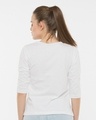 Shop Women's Round Neck 3/4 Sleeve Combo T-Shirts White-Full