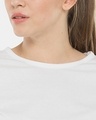 Shop Women's Round Neck 3/4 Sleeve Combo T-Shirts White