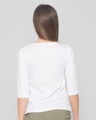 Shop Pack of 2 Women's White & Black 3/4 Sleeve Slim Fit T-shirt