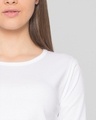 Shop Pack of 2 Women's White & Black 3/4 Sleeve Slim Fit T-shirt