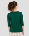 Shop Pack of 2 Women's Maroon & Green 3/4 Sleeve Slim Fit T-shirt
