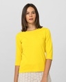 Shop Pack of 3 Women's Multicolor 3/4 Sleeve Slim Fit T-shirt-Design