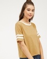 Shop Women's Round Neck Short Sleeves Printed T-shirt