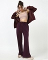 Shop Women's Ruby Wine Track Pants-Full