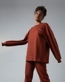 Shop Women's Rust Fox All About The Vibe Oversized T-shirt-Front