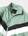 Shop Women's Sage Color Block Oversized Bomber Jacket