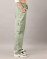 Shop Women's Sage Green Loose Comfort Fit Cargo Pants-Design