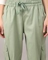 Shop Women's Sage Green Loose Comfort Fit Cargo Pants