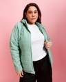 Shop Women's Sage Plus Size Relaxed Fit Puffer Jacket-Front