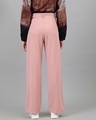 Shop Women's Salmon Pink Straight Fit Trousers-Design