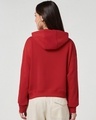 Shop Women's Salsa Red Oversized Hoodies-Full