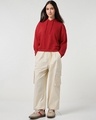 Shop Women's Salsa Red Oversized Hoodies