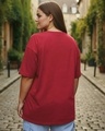 Shop Women's Salsa Red Oversized Plus Size T-shirt-Design