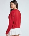 Shop Women's Salsa Red Oversized Crop Sweatshirt-Full