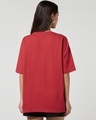 Shop Women's Salsa Red Oversized T-shirt-Full