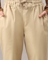 Shop Women's Sand Beige Loose Comfort Fit Pants