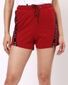 Shop Women's Savvy Red Friends High Waist Typography Shorts-Front