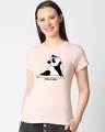 Shop Women's Seashell Pink Yoga Se Hoga Slim Fit T-shirt-Front