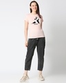 Shop Women's Seashell Pink Yoga Se Hoga Slim Fit T-shirt-Design