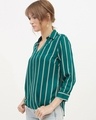 Shop Women's Shirt Collar Full Sleeve Striped Top-Design