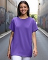 Shop Women's Skipper Blue Boyfriend T-shirt-Front
