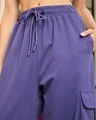 Shop Women's Skipper Blue Oversized Cargo Joggers