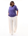 Shop Women's Skipper Blue Oversized Plus Size T-shirt-Full